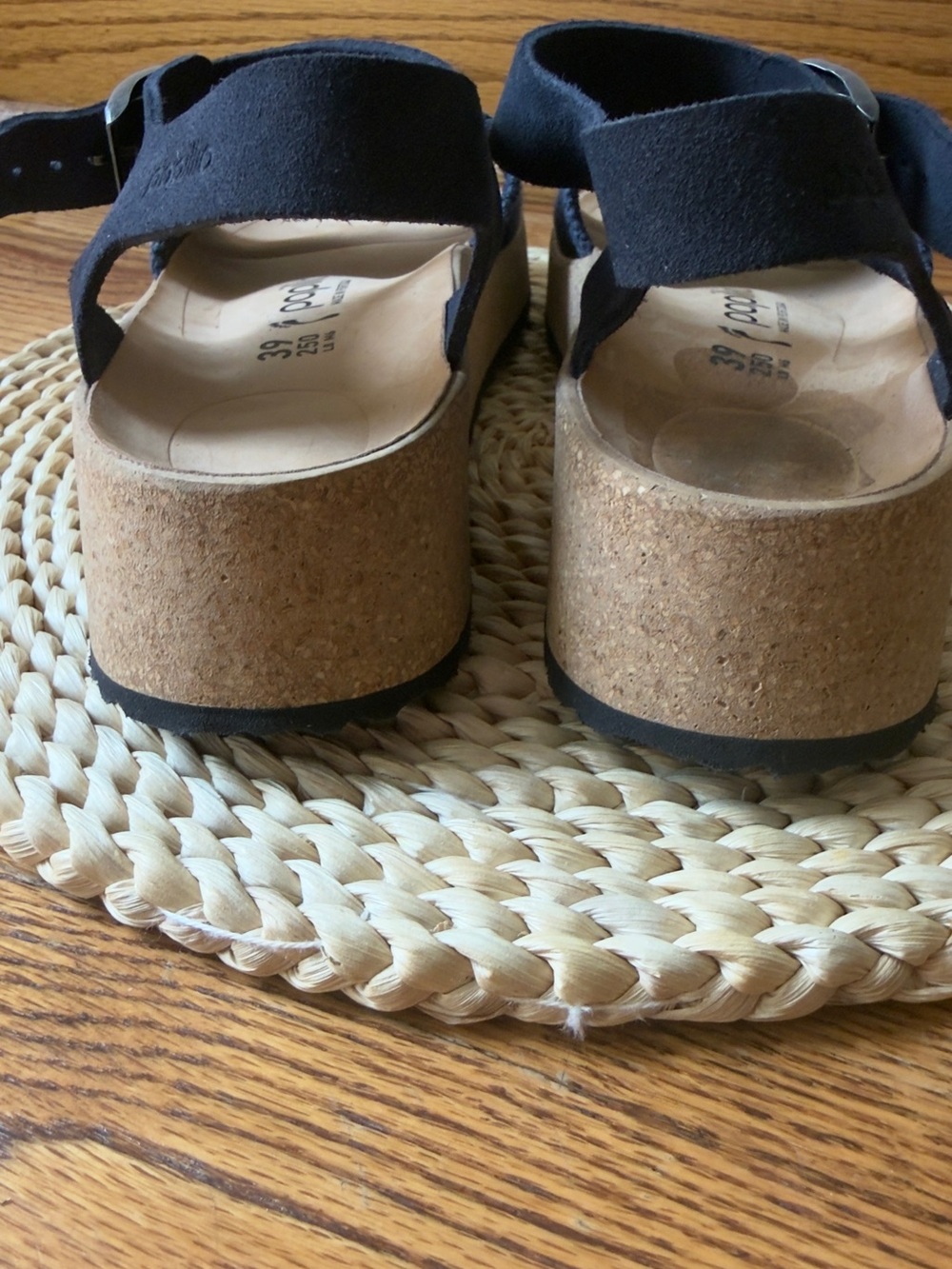 Papillio Navy Ankle-Strap Platform Sandals 8 - Picture 8 of 9